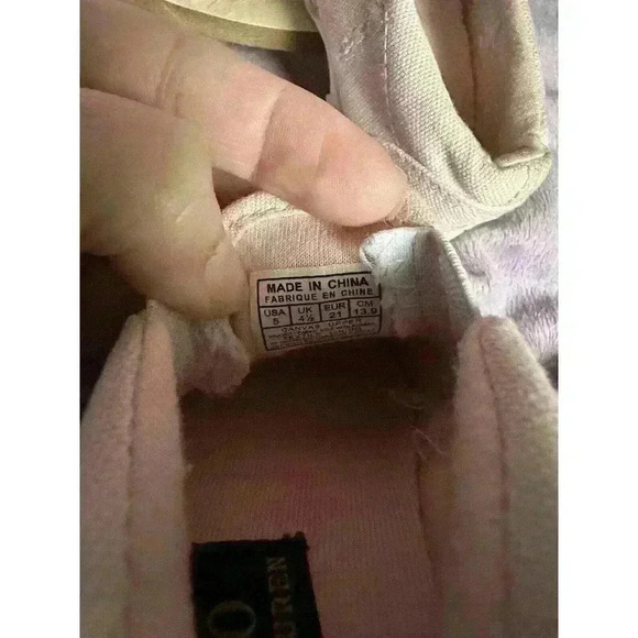 POLO RALPH LAUREN KIDS BAL HARBOUR REPEAT SLIP-ON LIGHT PINK / WHITE Size 5 - Picture 7 of 8